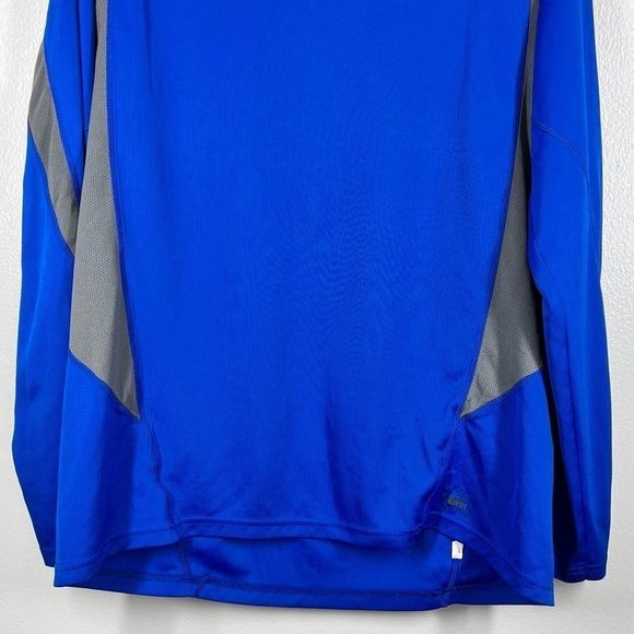 REI Mens Sz L Long Sleeve Blue Gray Athletic Shirt Stretchy Base Layer - Picture 4 of 7